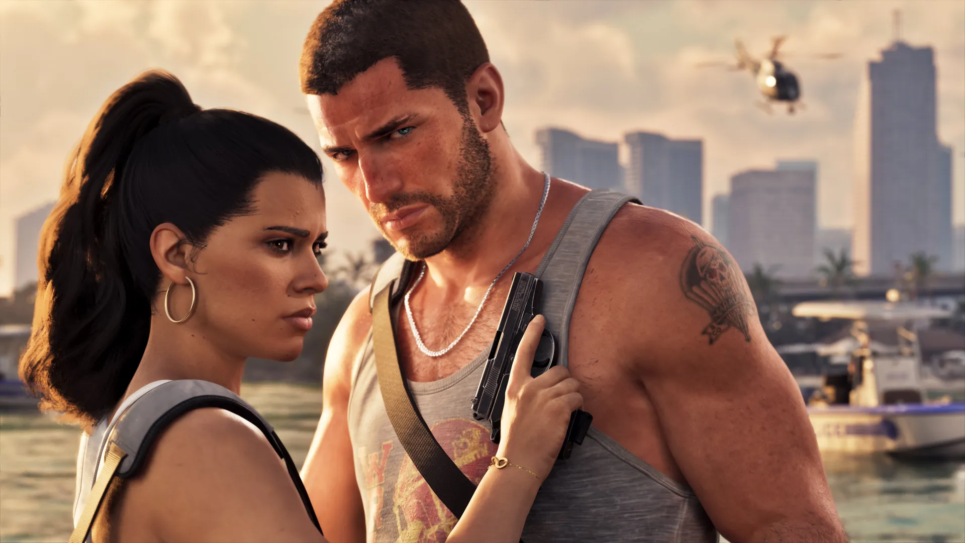 Lucia and Jason in official GTA VI artwork; contextual image, not an identified subject photo