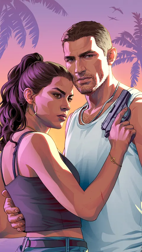 Jason and Lucia Beach — official GTA VI artwork