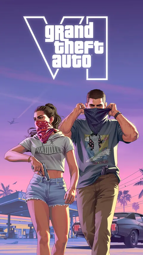 Jason and Lucia Robbery (With Logo) — official GTA VI artwork